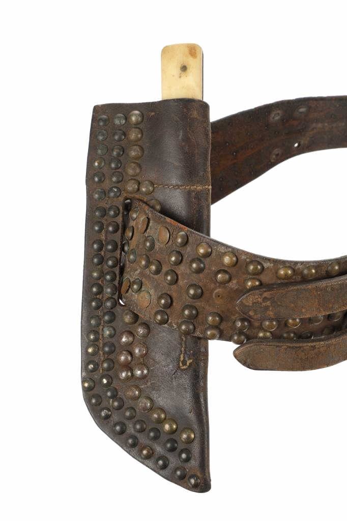 Blackfoot Tacked Sheath Belt W Knife 19th C 