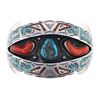 Image 1 : Outstanding Navajo Chip Inlay Shadow Box Cuff