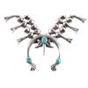 Image 2 : Navajo Sterling Silver Turquoise Squash Blossom