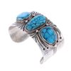 Image 8 : Navajo Spider Web Kingman Heavy Sterling Bracelet