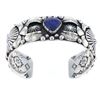Image 1 : Lakota Lapis Lazuli Beautiful Worked Silver Cuff