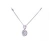 Image 3 : Cluster Diamond & 14k White Gold Necklace