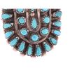 Image 2 : Navajo Old Pawn Petit Point Turquoise Ring 1930's