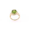 Image 2 : Freeform Peridot Diamond & 14k Yellow Gold Ring