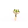 Image 8 : Freeform Peridot Diamond & 14k Yellow Gold Ring