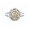 Image 1 : Rare Natural Fancy Yellow Diamond 14K Gold Ring