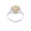 Image 2 : Rare Natural Fancy Yellow Diamond 14K Gold Ring