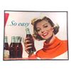 Image 2 : 1954 Vintage Scarce Coke Cardboard Sign