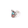 Image 2 : Navajo F. Chavez Silver Turquoise Eagle Ring