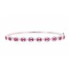 Image 3 : Ruby VS Diamond & 14k White Gold Bangle Bracelet