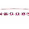 Image 4 : Ruby VS Diamond & 14k White Gold Bangle Bracelet