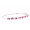 Image 5 : Ruby VS Diamond & 14k White Gold Bangle Bracelet