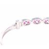 Image 7 : Ruby VS Diamond & 14k White Gold Bangle Bracelet