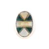 Image 2 : Navajo Early Heavy Sterling & Inlay Malachite Ring