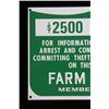 Image 2 : Farm Bureau Information Reward Metal Sign