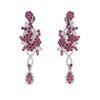 Image 1 : Art Nouveau Natural Ruby & Diamond PT950 Earrings