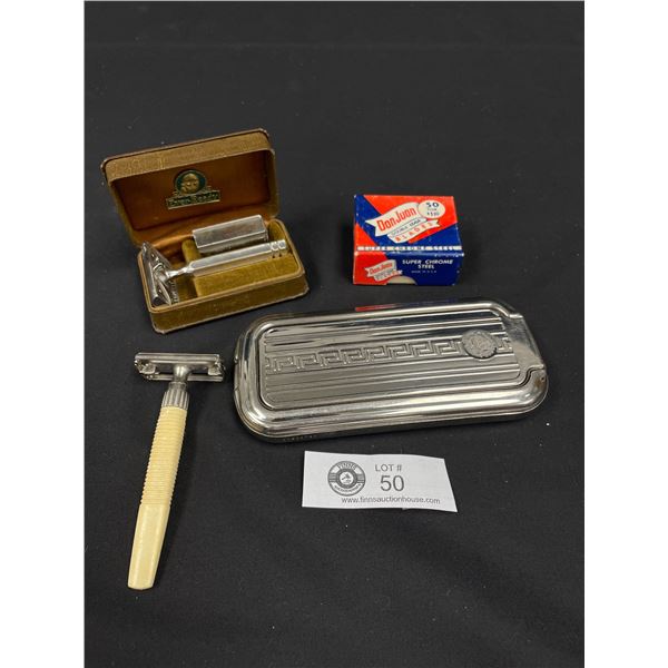 Vintage Ever-Ready Razor with Box, Rolls Razor, Blades and Razor