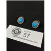 Image 2 : Vintage .925 Silver and Turquoise Earrings