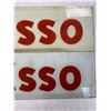 Image 3 : Pair of Vintage Esso Glass Pump Plates