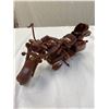 Image 2 : Oil Drill Folk Art Piece with Wooden Motorcycle