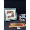 Image 1 : Collectible Lot - Birdhouse, Crib Board, Etc.