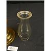 Image 2 : Vintage Yellow Glass Kerosene Lamp