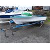 Image 1 : 0A -  14 FT FIBERGLASS BOAT AND 16.5 FT UBUILT TRAILER "NO RESERVE"