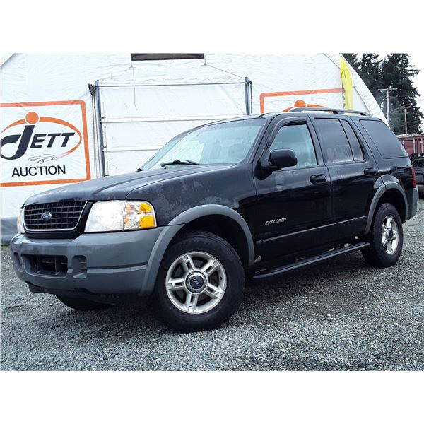 F1 --  2002 FORD EXPLORER XLS 4X4, Black, 237879 KM's
