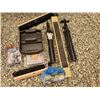 Image 1 : Large lot of Misc Items Broom Heads, Telescopic Holders, Folding Saw Horse & More