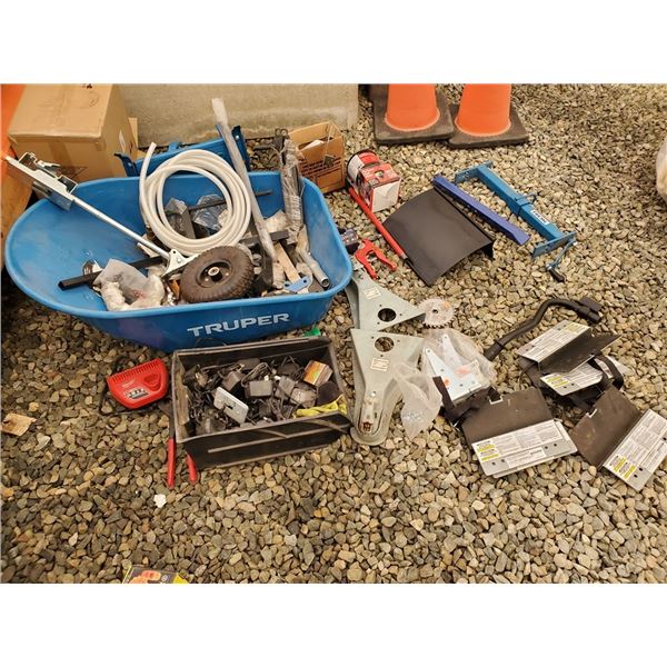 Disasmbled Wheel Barrow, Ramp heads, & lot of other Misc Items