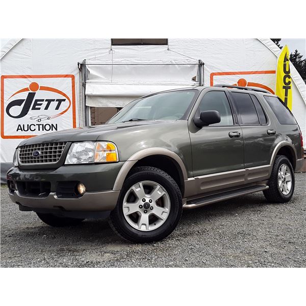F1 --  2003 FORD EXPLORER EDDIE BAUER EDITION 4X4, Green, 221,015 KM's
