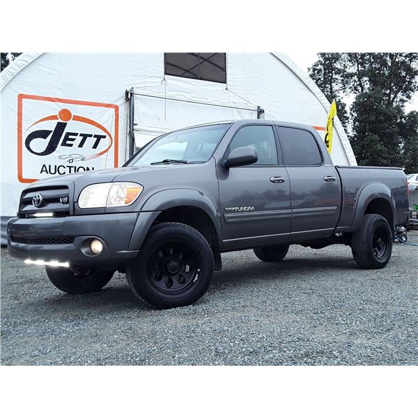 D5 --  2006 TOYOTA TUNDRA DOUBLE CAB LTD 4X4, Grey, 192,274 MILES