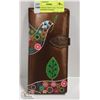 Image 1 : BROWN PEACE DOVE TALL WALLET BY SHAGWEAR CANADA