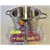 Image 1 : STAINLESS STEEL STEAMER POT AND BASKET AND