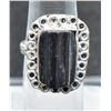 Image 1 : #54-NATURAL BLACK TOURMALINE (RAW) RING SIZE 7.25