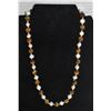 Image 1 : #254-NATURAL TIGER EYE & FRESH WATER PEARL NECKLAC