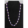 Image 1 : #250-NATURAL AMETHYST, FRESH WATER PEARL NECKLACE