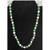 Image 1 : #238-FRESH WATER PEARL & GREEN JADE NECKLACE 17"