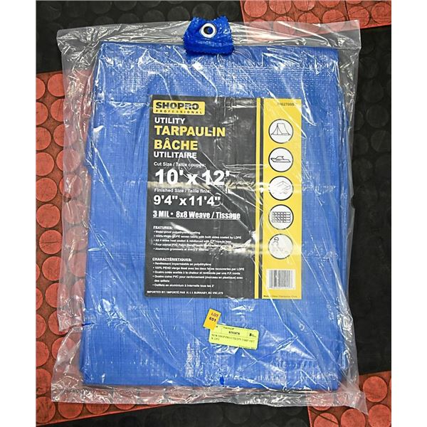 NEW SHOP PRO 10FT X 12FT UTILITY TARP