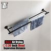 Image 2 : REPACKAGED MATTE BLACK 36" DOUBLE TOWEL RACK