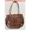 Image 1 : WOMENS BROWN FAUX SNAKE SKIN PURSE