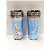Image 1 : LOT OF 2 FROZEN OLAF THERMAL MUGS