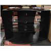 Image 1 : BLACK TV STAND 35 IN X 16 IN X 25 IN HIGH