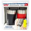 Image 1 : NEW COLEMAN ST. STEEL TUMBLER SET W/ STRAWS