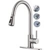 Image 1 : NEW BRUSH NICKEL PULL DOWN SPRAYER KITCHEN FAUCET