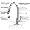 Image 2 : NEW BRUSH NICKEL PULL DOWN SPRAYER KITCHEN FAUCET