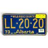 Image 1 : 1973 ALBERTA LICENSE PLATE