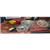 Image 1 : LOT OF ASSORTED GLASSWARE - PIE PLATES, SALAD BOWL