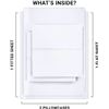 Image 2 : NEW 4 PIECE KING SIZE WHITE SHEET SET, PREMIUM