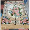 Image 1 : QUEEN SIZE FLORAL MINK BLANKET